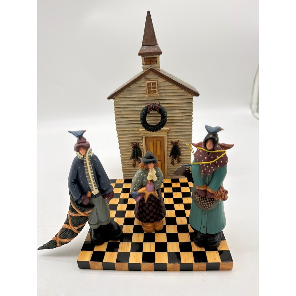 Williraye Studio A Country‎ Church Folk Art Christmas Day Service WW2051 Limited